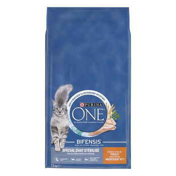 Visuel 2 du produit Purina One Croquettes Chat Stérilisé Poulet - 7,5 kg