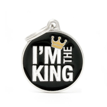 Visuel 1 du produit My Family Médaille Chien Charms King Noir - 37 x 32 mm