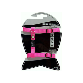Visuel 1 du produit Harnais Chat – Wouapy Basic Line rose