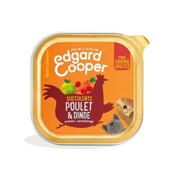 Visuel 1 du produit Edgard & Cooper Aliments Humides Chien Adulte Poulet Dinde Sans Céréales - 150 g