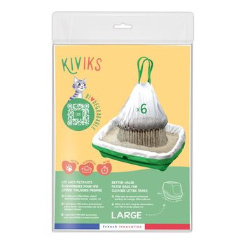 Visuel 1 du produit Kiviks Sacs à litière filtrants Taille L Blanc - 52 x 34 x 25 cm