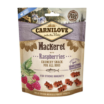 Visuel 1 du produit Friandises Chien – Carnilove Crunchy maquereau et framboises – 200 gr