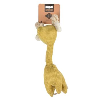 Visuel 2 du produit D&D Home Jouet Chien Peluche Girafe Chenille Jaune George - Taille S 7 x 15 x 26 cm