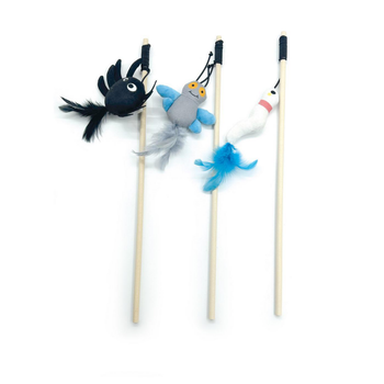 Visuel 1 du produit Croci Jouet Chat Canne À Pêche Insecte Multicolore - 46,5 cm