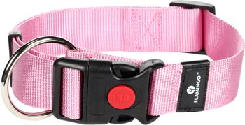 Visuel 1 du produit Flamingo Collier Nylon Chien Ziggi Rose M - 40-55 cm x 20 mm x 2 mm