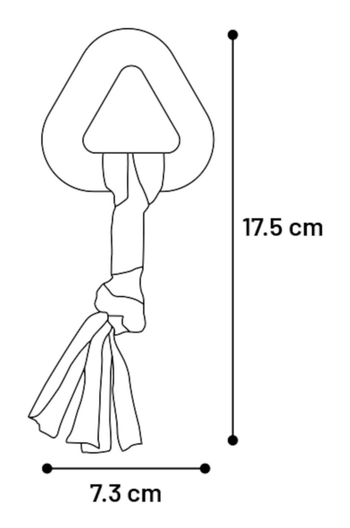Visuel 2 du produit Flamingo Jouet Chiot Bunty Triangle Taupe - 7,3 x 17,5 x 2 cm