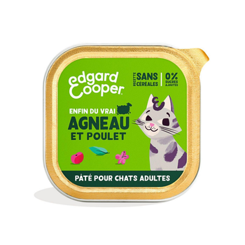 Visuel 1 du produit Edgard & Cooper Aliments Humides Chat Adulte Agneau Poulet Pâtée Sans Céréales - 85 g