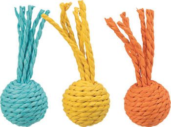 Visuel 1 du produit Trixie Jouet Chat Balle hochet multicolore - Ø 4 cm (Livré aléatoirement parmi 3 coloris)