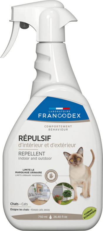 Visuel 1 du produit Francodex Répulsif Intérieur Extérieur Chat Spray - 750 ml