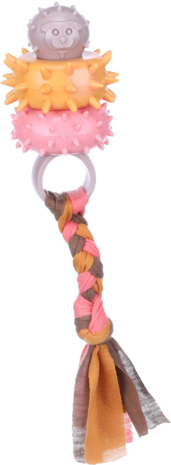 Visuel 1 du produit Flamingo Jouet Chiot Bunty Anneau Taupe - 20 x 5,7 x 5,7 cm
