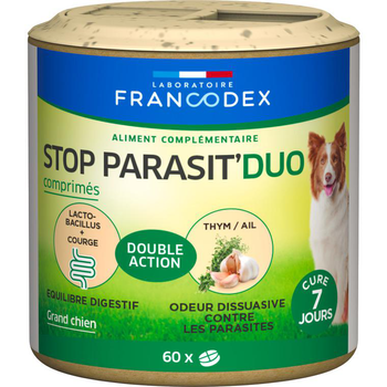 Visuel 1 du produit Soin Chien – Francodex Vers O net + – 60 comprimés