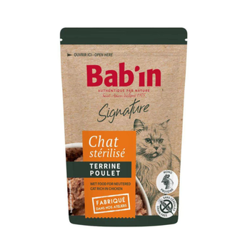 Visuel 1 du produit Boîte Chat - Bab'in Terrine Poulet en sachet - 80 gr