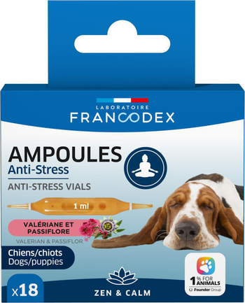 Visuel 1 du produit Francodex Ampoules Anti-stress Chien - x 18 ampoules