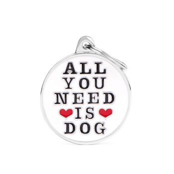Visuel 1 du produit My Family Médaille Chien Charms Need dog Gris - 37 x 32 mm