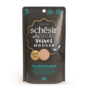 Visuel 1 du produit Schesir Aliments Humides Chat Poulet Œuf De Caille After Dark Velvet Mousse - 80 g