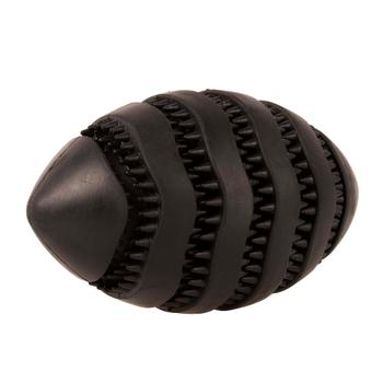 Visuel 1 du produit Bite Me Jouet Chien Distributeur De Friandises Caoutchouc Noir Rugby Nibble - Taille S 11 x 6 x 6 cm