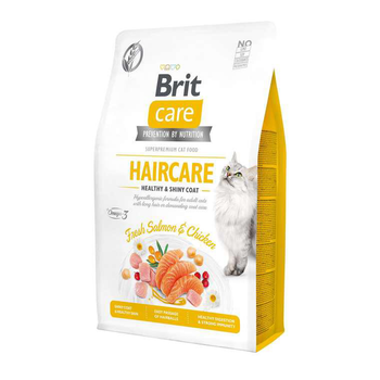 Visuel 1 du produit Brit Care Croquettes Chat Adulte Pelage Sain Poulet & Saumon - 2 kg