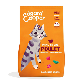 Visuel 1 du produit Edgard & Cooper Croquettes Chat Adulte Poulet Sans Céréales - 4 kg