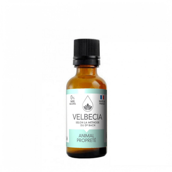Visuel 1 du produit Velbecia Martin Sellier Fleurs De Bach Animal Propreté Sans Alcool Made In France - 30 ml