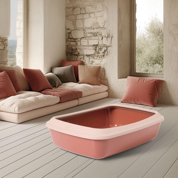 Visuel 2 du produit Savic Bac à litière Chat Iriz rose - 37 x 50 x 13,5 cm