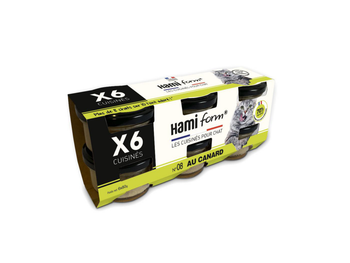 Visuel 1 du produit Hamiform Pâtée Chat Volaille Canard - Pack de 6 pots en verre