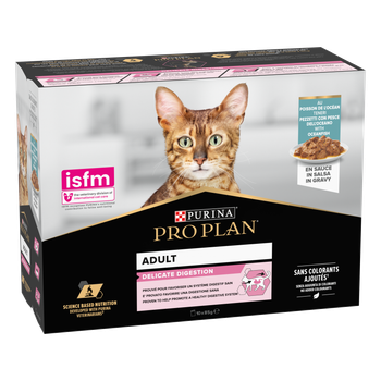 Visuel 1 du produit Boîtes Chat – Pro Plan Sachet Delicate Poisson - 10 x 85 g