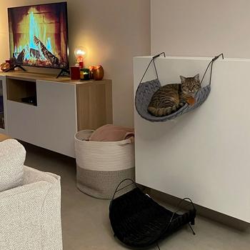 Visuel 2 du produit D&D Home Couchage Chat Lit Radiateur Gris Leah - Taille 46 x 38 x 31 cm