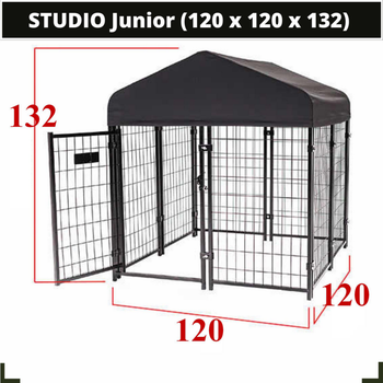 Visuel 1 du produit Lucky Dog Chenil Chien avec toit et porte Studio Jr - 120 x 120 x 132 cm