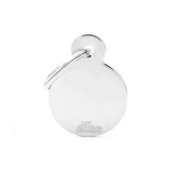 Visuel 1 du produit My Family Médaille Chien Basic Petit cercle Laiton Gris - 28,5 x 21,5 x 2 mm