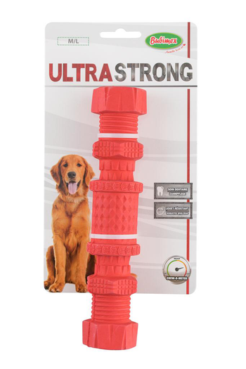 Visuel 1 du produit Jouet Chien - Bubimex Stick Ultra strong Rouge - 22 x 4,5 x 4,5 cm
