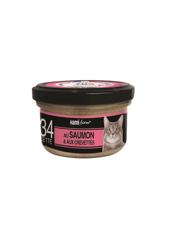 Visuel 1 du produit Hamiform Cuisinés pour chat Recette n°34 Saumon/crevette - 80 gr