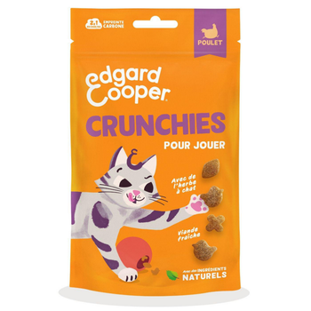 Visuel 1 du produit Edgard & Cooper Friandises Chat Poulet Crunchies Sans Céréales - 50 g