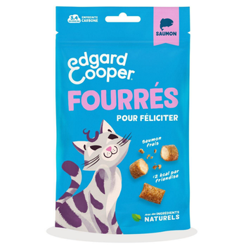 Visuel 1 du produit Edgard & Cooper Friandises Chat Saumon Fourrées Sans Céréales - 50 g