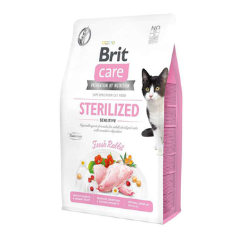 Visuel 1 du produit Brit Care Croquettes Chat Adulte Stérilisé Sensible Lapin - 2 kg