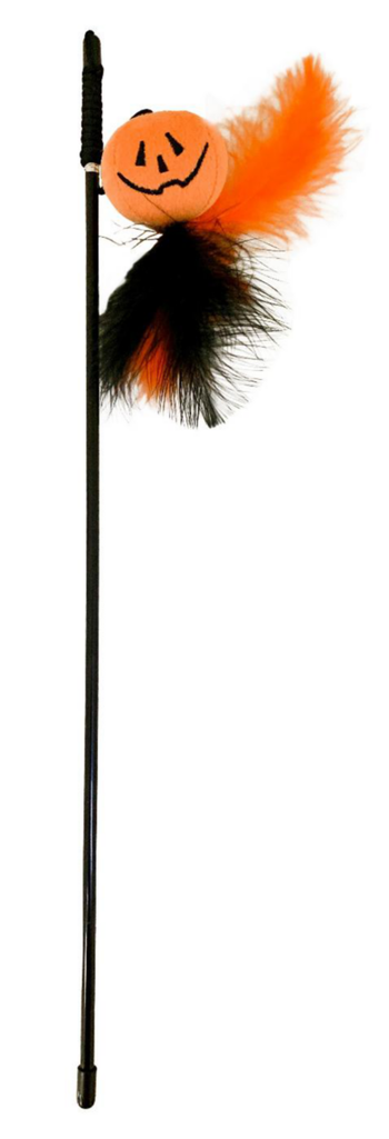 Visuel 1 du produit Croci Jouet Chat Canne À Pêche Citrouille Orange - 40 cm