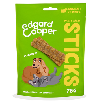 Visuel 1 du produit Edgard & Cooper Friandises Chien Adulte Agneau Sans Céréales Sticks - 75 g