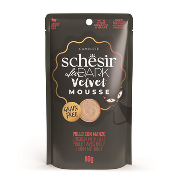Visuel 1 du produit Schesir Aliments Humides Chat Poulet Bœuf After Dark Velvet Mousse - 80 g