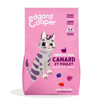 Visuel 1 du produit Edgard & Cooper Croquettes Chaton Canard Poulet Sans Céréales - 2 kg
