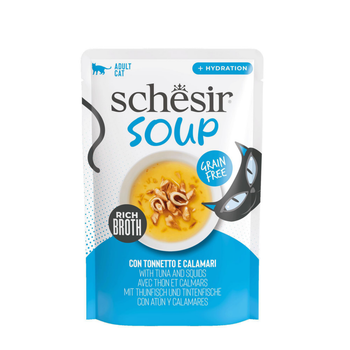 Visuel 1 du produit Schesir Aliments Humides Chat Soupe Thon Calmars - 40 g