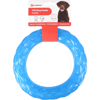 Visuel 1 du produit Jouet Chien - Flamingo Jouet Crystal ring feeder Bleu Taille L - 22 x 22 x 4 cm