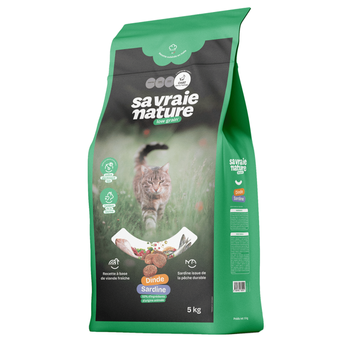 Visuel 1 du produit Sa Vraie Nature Croquettes Light Chat Sénior Dinde/Sardine - 5 kg