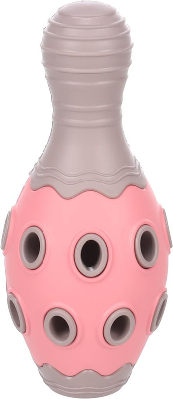 Visuel 1 du produit Flamingo Jouet Chiot Benty Quille Caoutchouc Grise - 15,3 x 6,6 x 6,6 cm