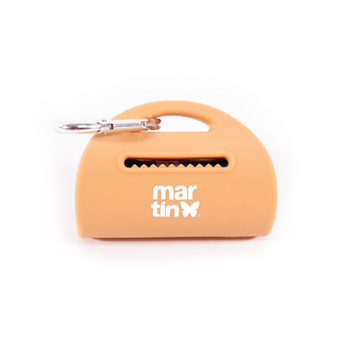 Visuel 1 du produit Martin Sellier Distributeur Sacs à crottes Silicone Jaune - 8,8 x 4,7 x 6,2 cm