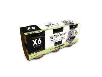 Visuel 1 du produit Hamiform Pâtée Chat Volaille Dinde - Pack de 6 pots en verre