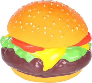 Visuel 2 du produit Flamingo Jouet Chien Sandwich Hot-dog Latex Multicolore - 9,5 x 9,6 x 7,6 cm - Vendu à l'unité, livré aléatoirement