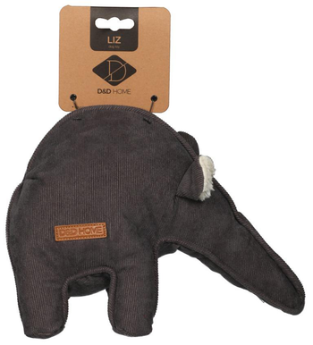 Visuel 1 du produit Jouet Chien - D&D Laroy Peluche Liz Gris - 26 x 22 x 13 cm