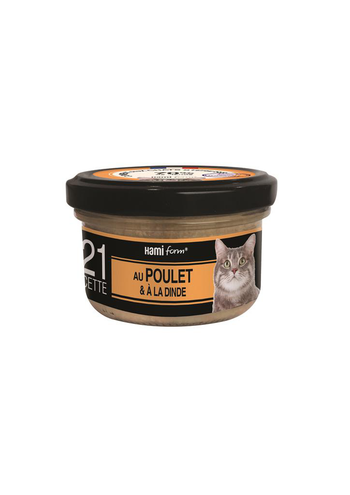 Visuel 1 du produit Hamiform Cuisinés pour chat Recette n°21 Poulet/Dinde - 80 gr