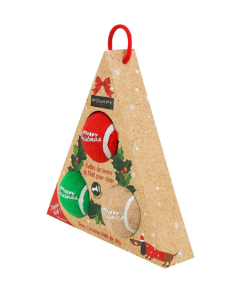Visuel 2 du produit Wouapy Jouet Chien Coffret Noël Balles Tennis Multicolore - x 3