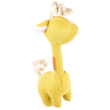 Visuel 1 du produit D&D Home Jouet Chien Peluche Girafe Chenille Jaune George - Taille S 7 x 15 x 26 cm