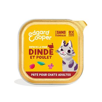 Visuel 1 du produit Edgard & Cooper Aliments Humides Chat Adulte Dinde Poulet Pâtée Sans Céréales - 85 g